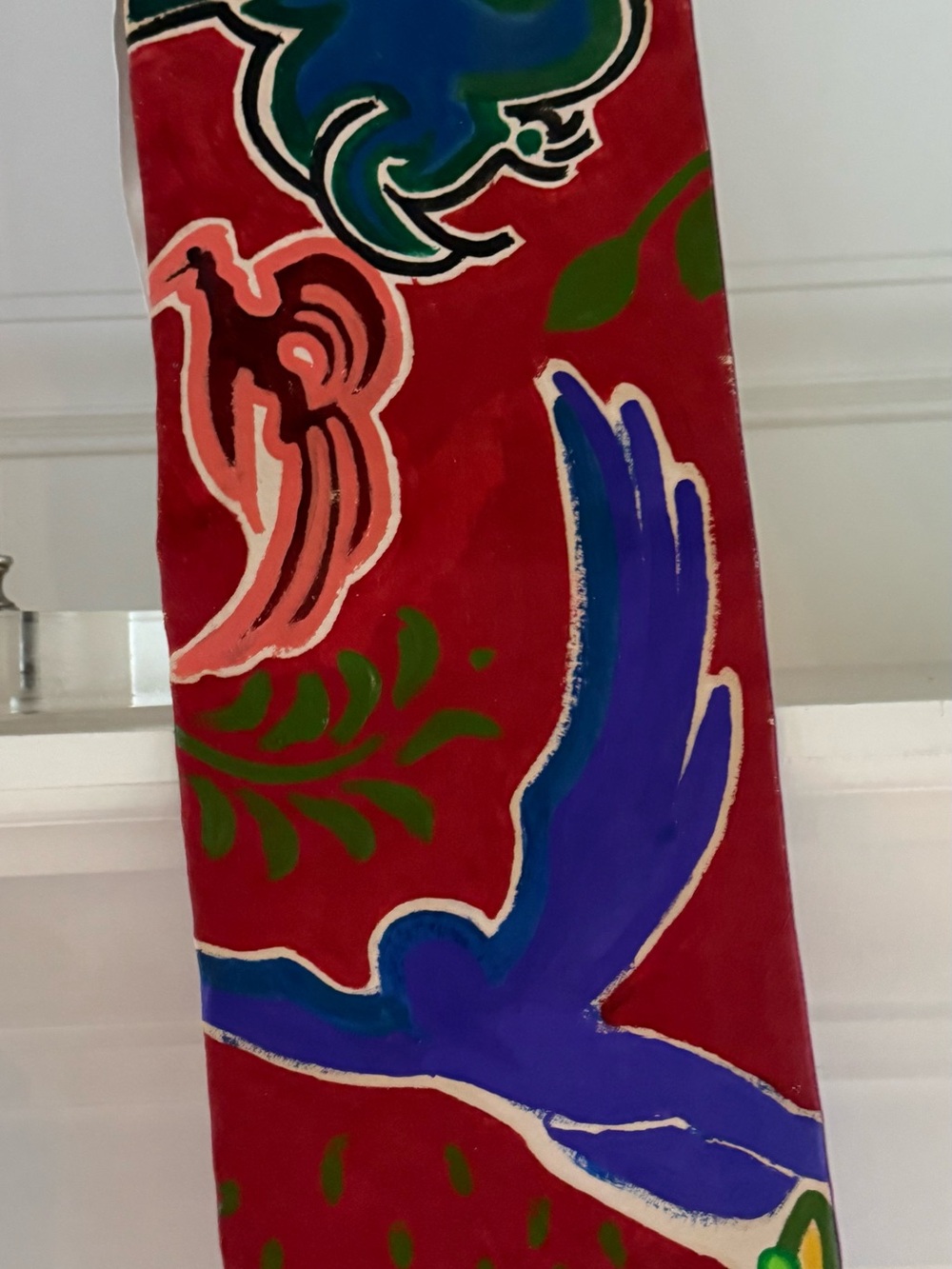 Colorful Abstract Hand Painted Stole for Clergy - Picture 5 of 9